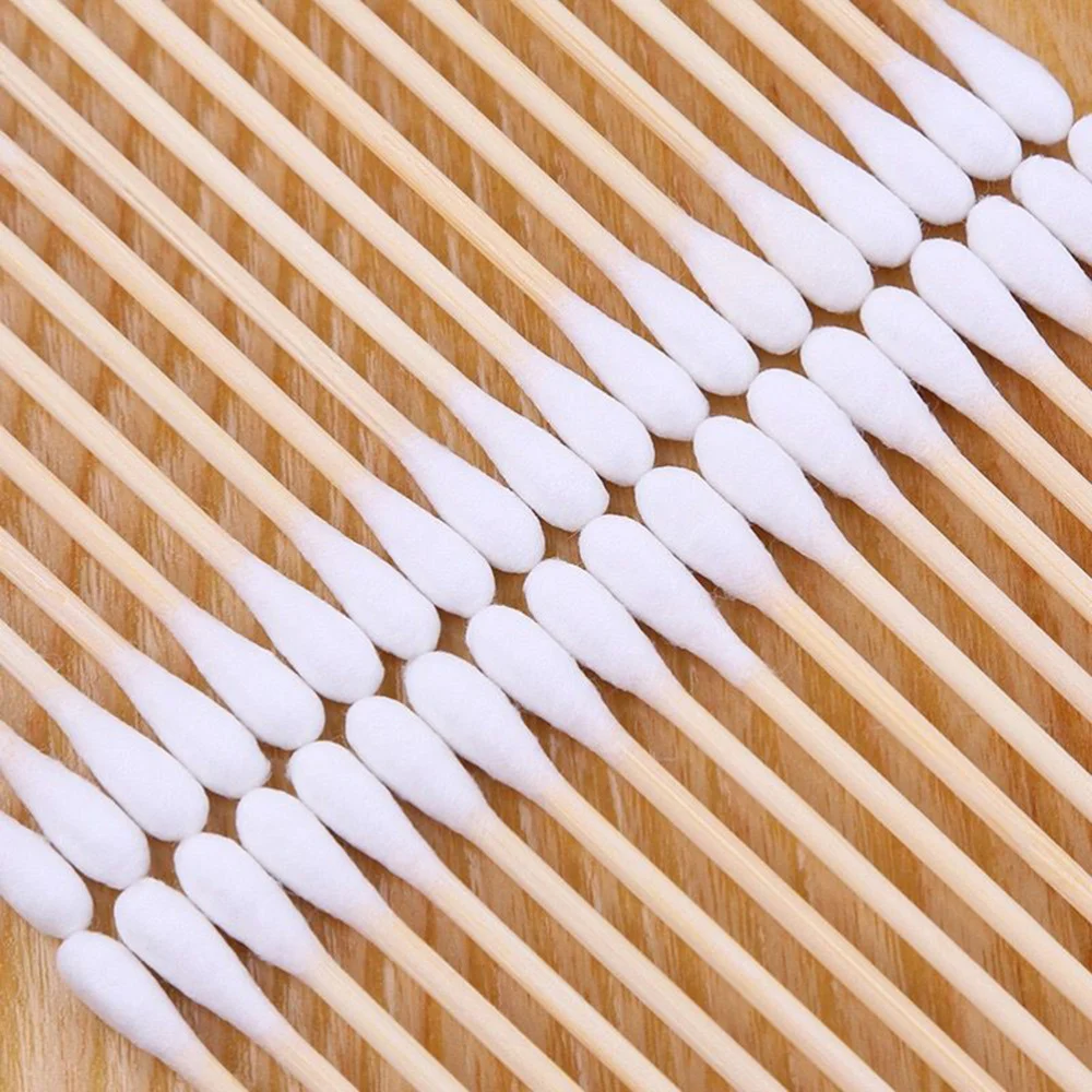 

10 Bag 0f 1000pcs Disposable Cotton Swab Double Head Sterile Rod Cleaning Swab Swab Stick