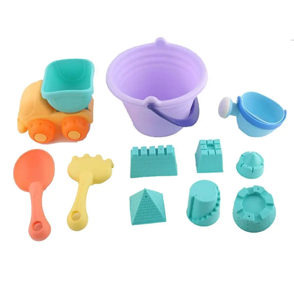 

11Pcs Children Kids Beach Car Playing Sand Toy Castle Bucket Shovel Rake Set