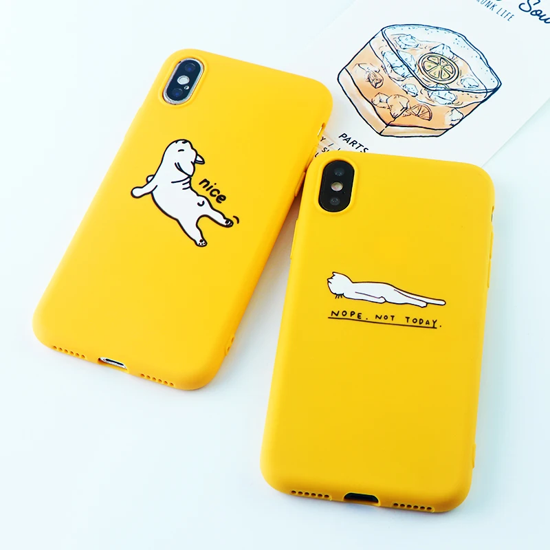 Funny Phone Case for IPhone 6s 7 8 11 Plus Pro X XS Max XR Cute Animal Cases Soft Silicone Fitted Cell Accessories Covers | Мобильные