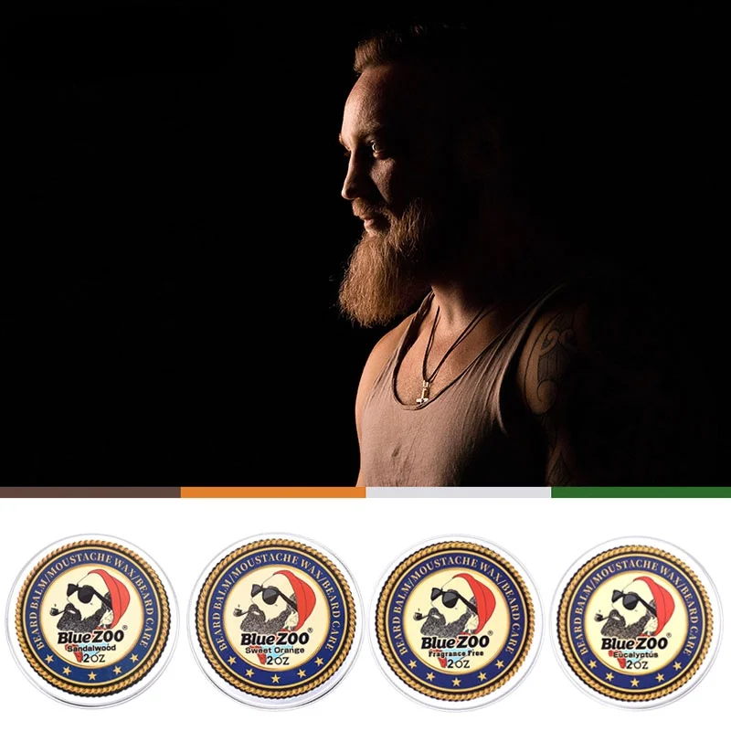 

2021Hot New Natural Beard Wax Men Thicker Beard Balm Moisturizing Thicken Mustache Oil Wild Growth Hair Oil Mustache Growth Wash
