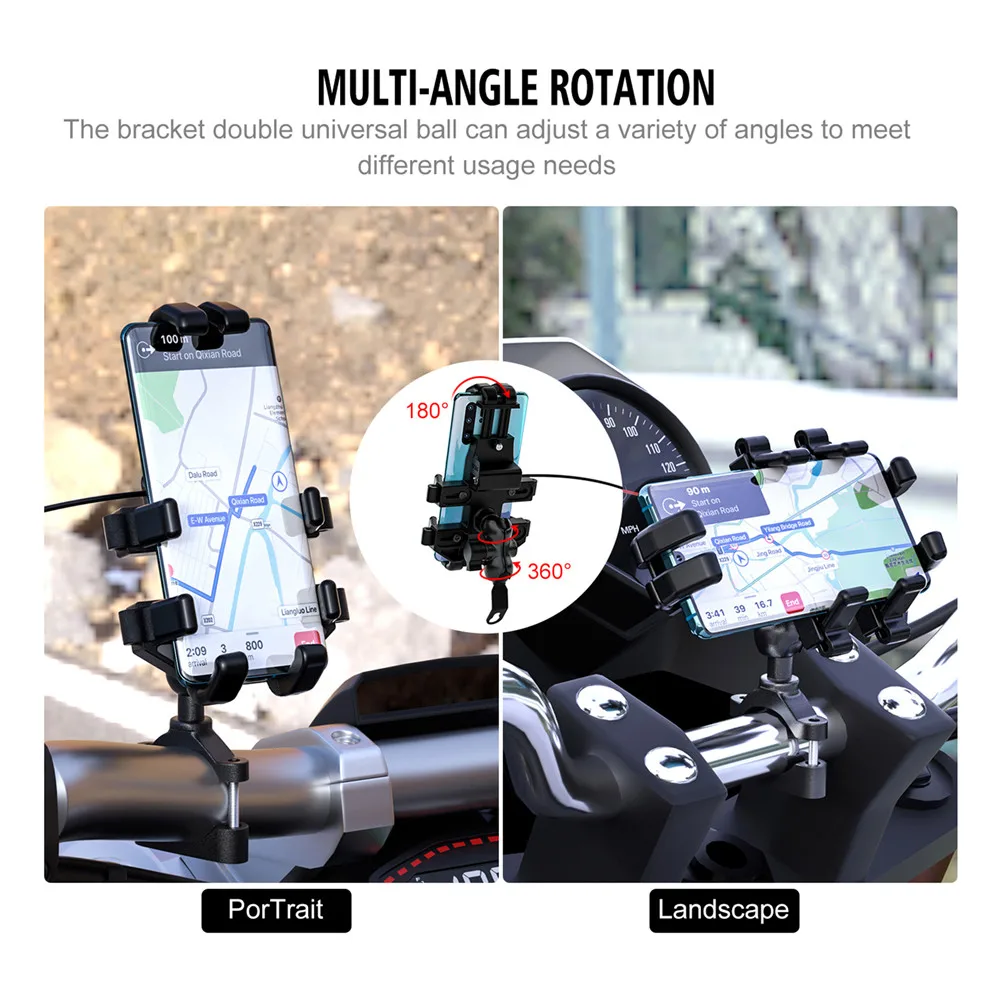 

Motorcycle Handlebar Mobile Phone Mount Holder SmartPhone GPS Bracket Cradle for Samsung HUAWEI Oneplus Accessories
