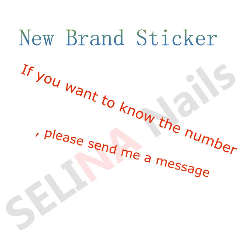 

Brand logo Nail Stickers Manicure LUXURY Nails Art Back Glue Adhesive DIY Decal Material Accessories