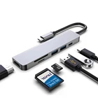 Адаптер Mini usb-хаб C 6 в 1 USB C к USB 3,0 HDMI-совместимая док-станция forMacBook для Nintendo Switch USB-C Type C 3,0 сплиттер
