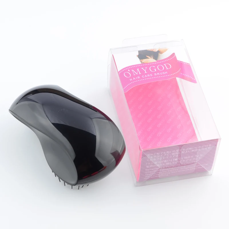 S shape Black Модная распутывающая щетка для волос Мягкая зубная щетка для распутывания волос 4 цвета уменьшение выпадения волос - Цвет: S shape Black