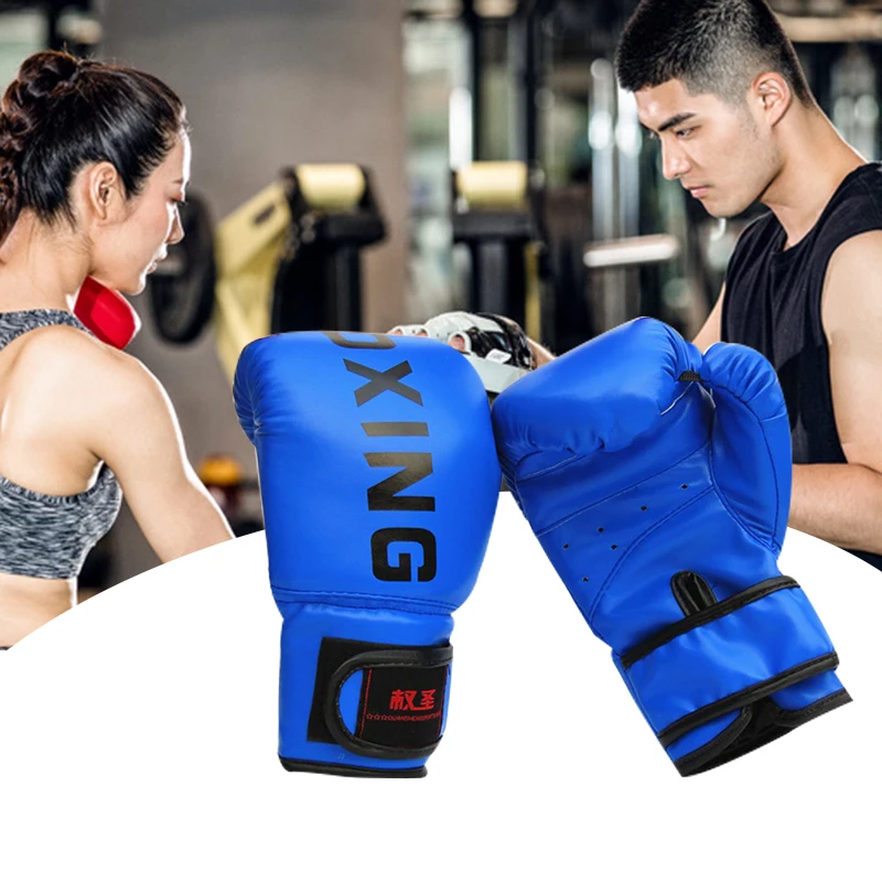 Kick Boxing Gloves for Men Women PU Karate Muay Thai Guantes De Boxeo Free Fight MMA Sanda Training Adults Kids Equipment