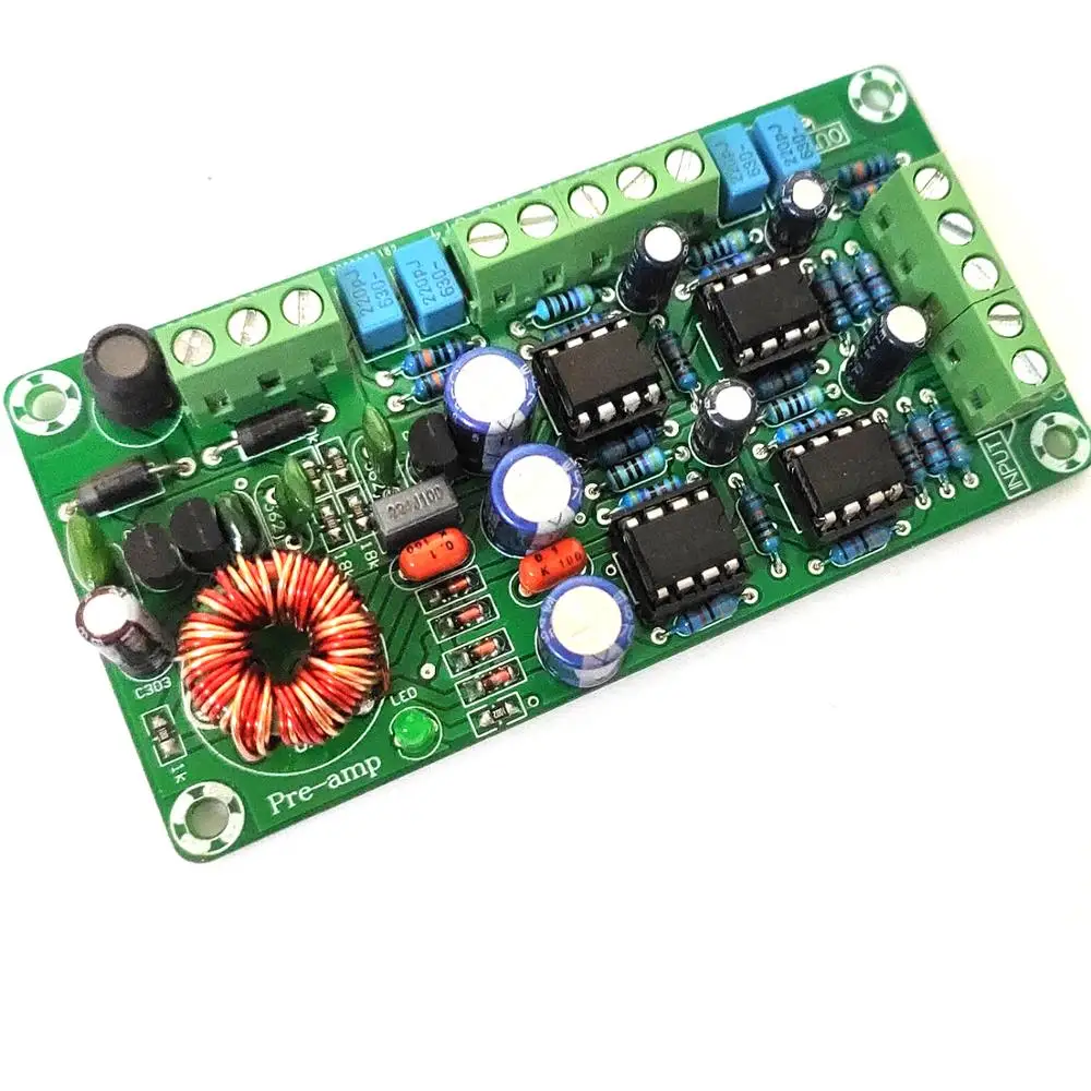 Автомобильный усилитель Передняя пластина четыре канала OP AMP 5532 Hi-Fi