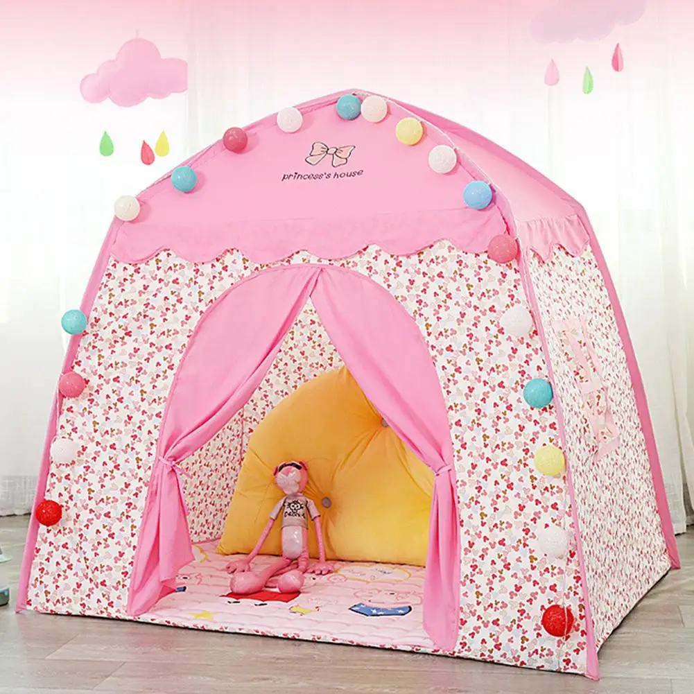 Палатка детская портативная бассейн для шаров Замок принцессы девочек маленький
