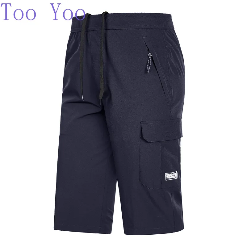 

Mens Summer Shorts 2020 Large Size 5xl 6XL 7XL 8XL Quick Dry Breeches Bermuda Male Elastic Stretch Zipper Pocket Long Short Men