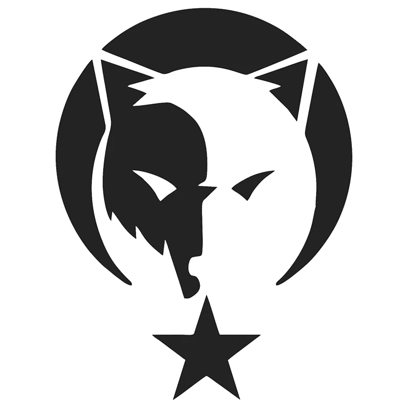 

A-1010 Creativity Star Moon Wolf Modeling Personality Stickers PVC Fashion Auto Window Bumper Decal Can Be Customized Color/size