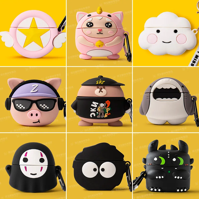 

3D Cute Cartoon Animal Headset Case For Huawei Freebuds 4 Soft Silicone Bluetooth Earphone Cover For Freebuds 4 Case Funda Coque
