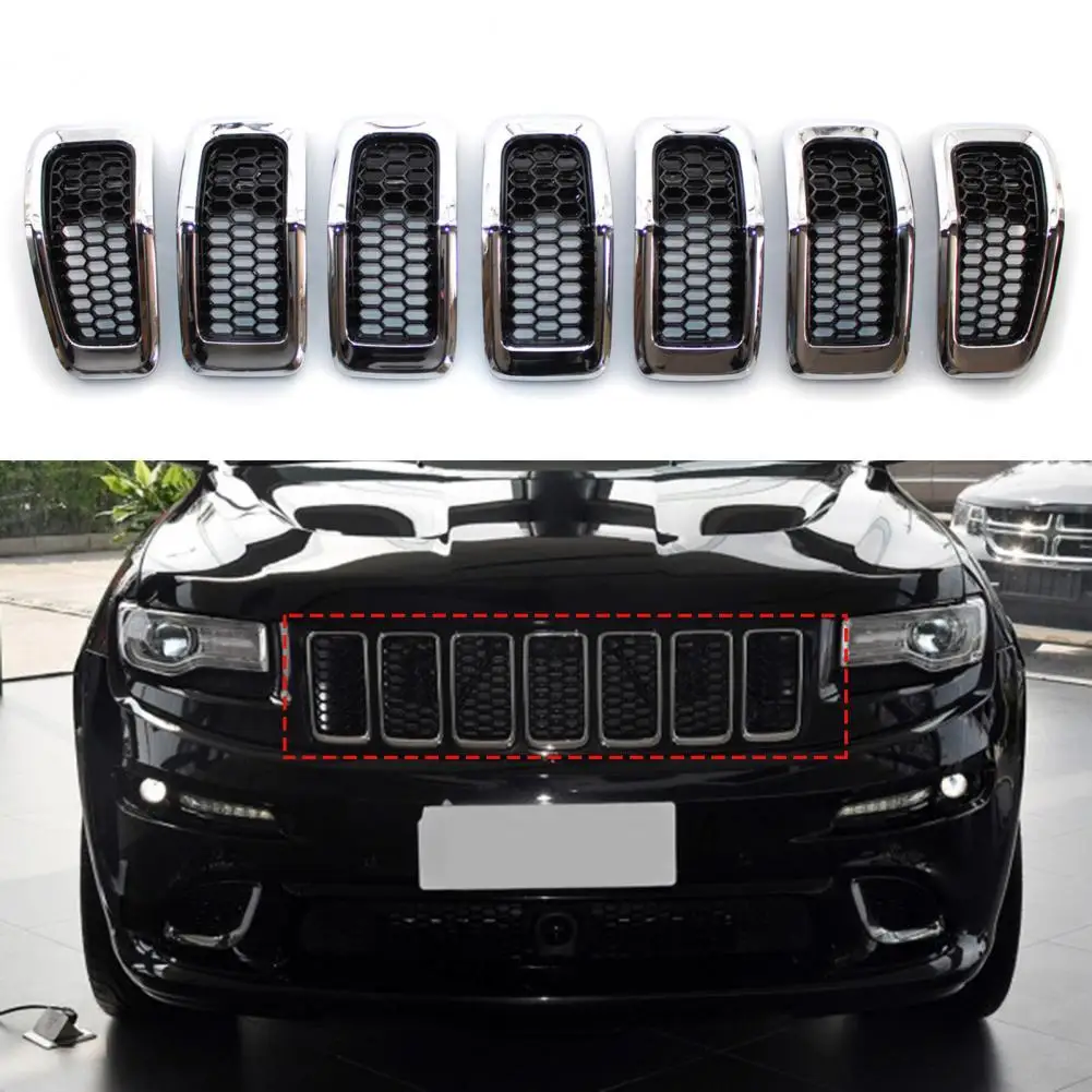 

Car Grille Custom Scratch-resistant ABS 68303626AA/68303626AB/68303626AC Car Front Grille for Jeep Grand Cherokee 14-18