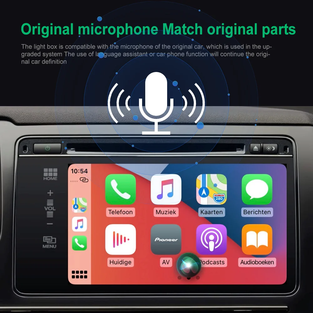 podofo wired to wireless carplay dongle usb for apple phone for refit screen mirroring navigation player smart link box map dsp free global shipping