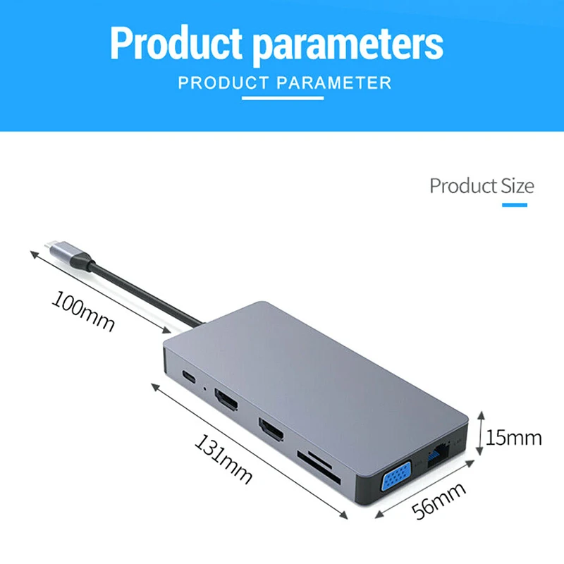 Двойная док-станция USB Type C для Pro с 4K HDMI USB3.0 SD/Micro SD кардридером | Электроника