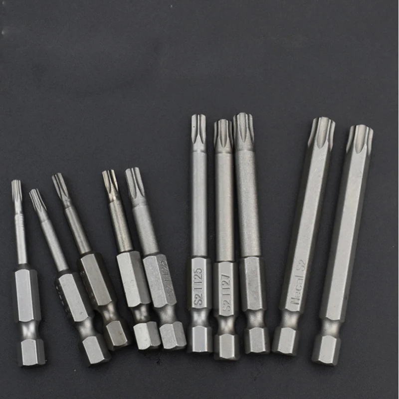 1 шт. 65 мм Длинный Сливовый цветок партия Электрический 6 точек с отверстием Torx Бит