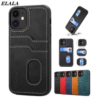 case for iphone 11 12 pro max with card slot holder luruxy leather back cover premium business shockproof protective coque