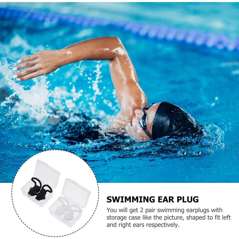 

4pcs Swimmer Ear Plugs Water Protection Adult Swimming Bathing Ear Plugs