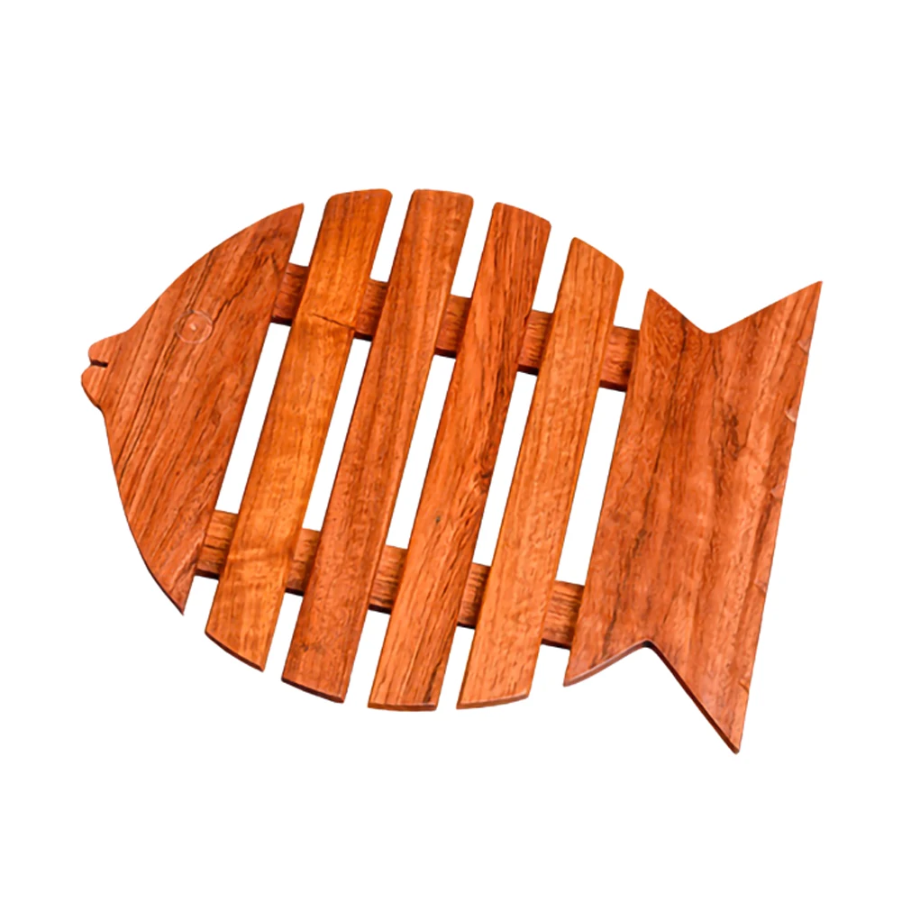 Изоляционный коврик из натурального красного дерева для посуды набор горячего