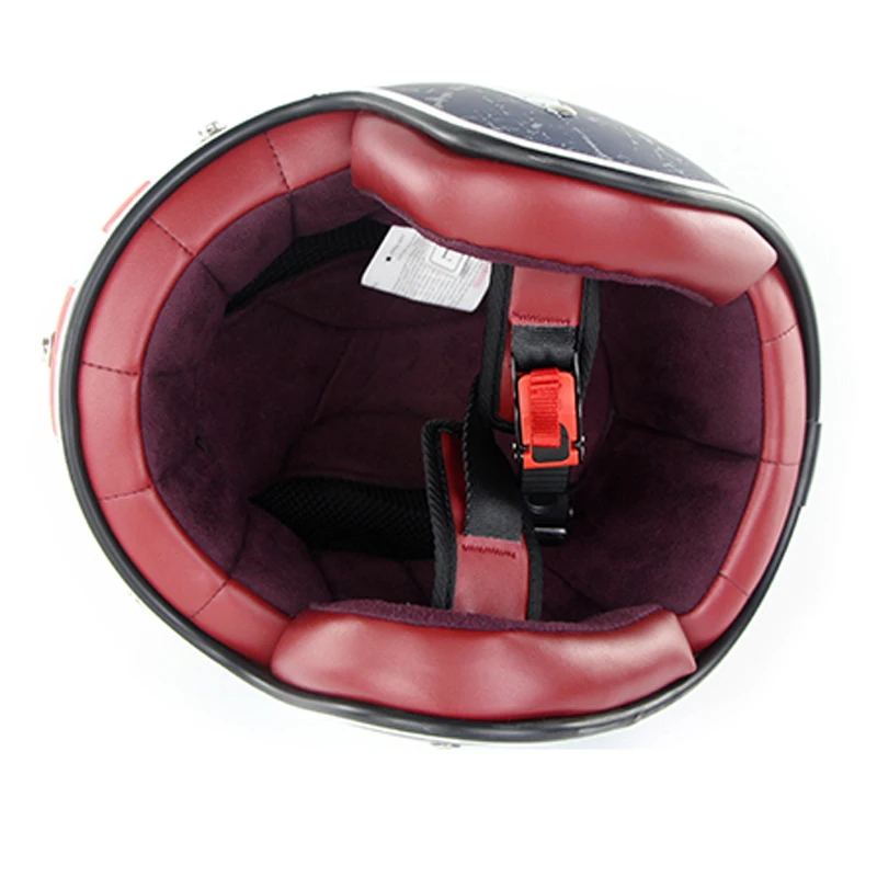 Scooter Retro Helmet Motorcycle Open Face Leather Helmets 3/4 Chopper Casco Moto Vespa Vintage | Автомобили и мотоциклы