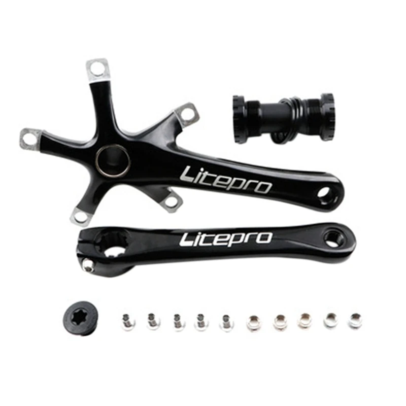 

Litepro Folding Bike Pedal Aluminum Alloy Bearing Non-Slip Pedals & Aluminum Alloy Crankset for Brompton 170mm