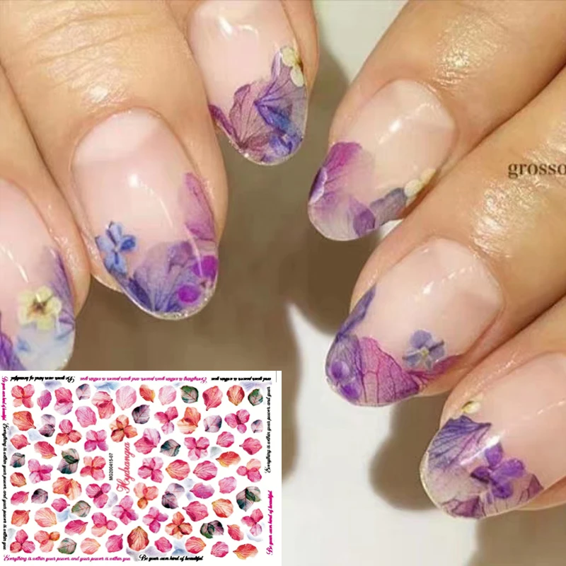 3d наклейки для ногтей цветок лаванда наклейка шаблон сделай сам инструменты украшения|Стикеры и наклейки| |