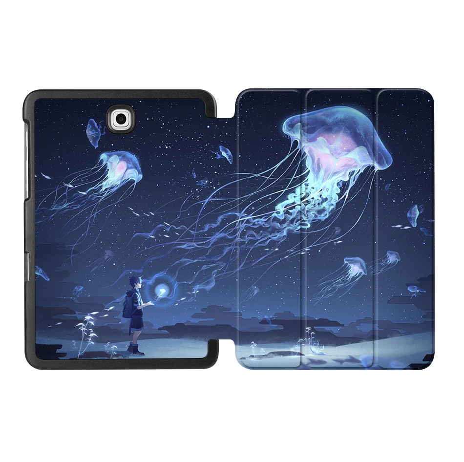 SS01 MTT для samsung Galaxy Tab S2 8," чехол для планшета SM-T710 T715 мультяшный аниме девушка из искусственной кожи флип умный чехол защитный чехол - Цвет: SS01