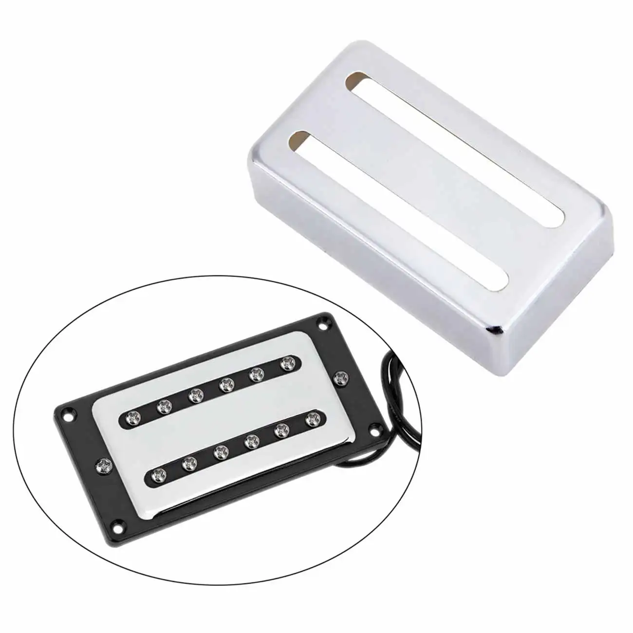 2pcs elektrische gitarre humbucker pickup abdeckung nickel doppel spule geschlossen pickup abdeckung pickup shell free global shipping
