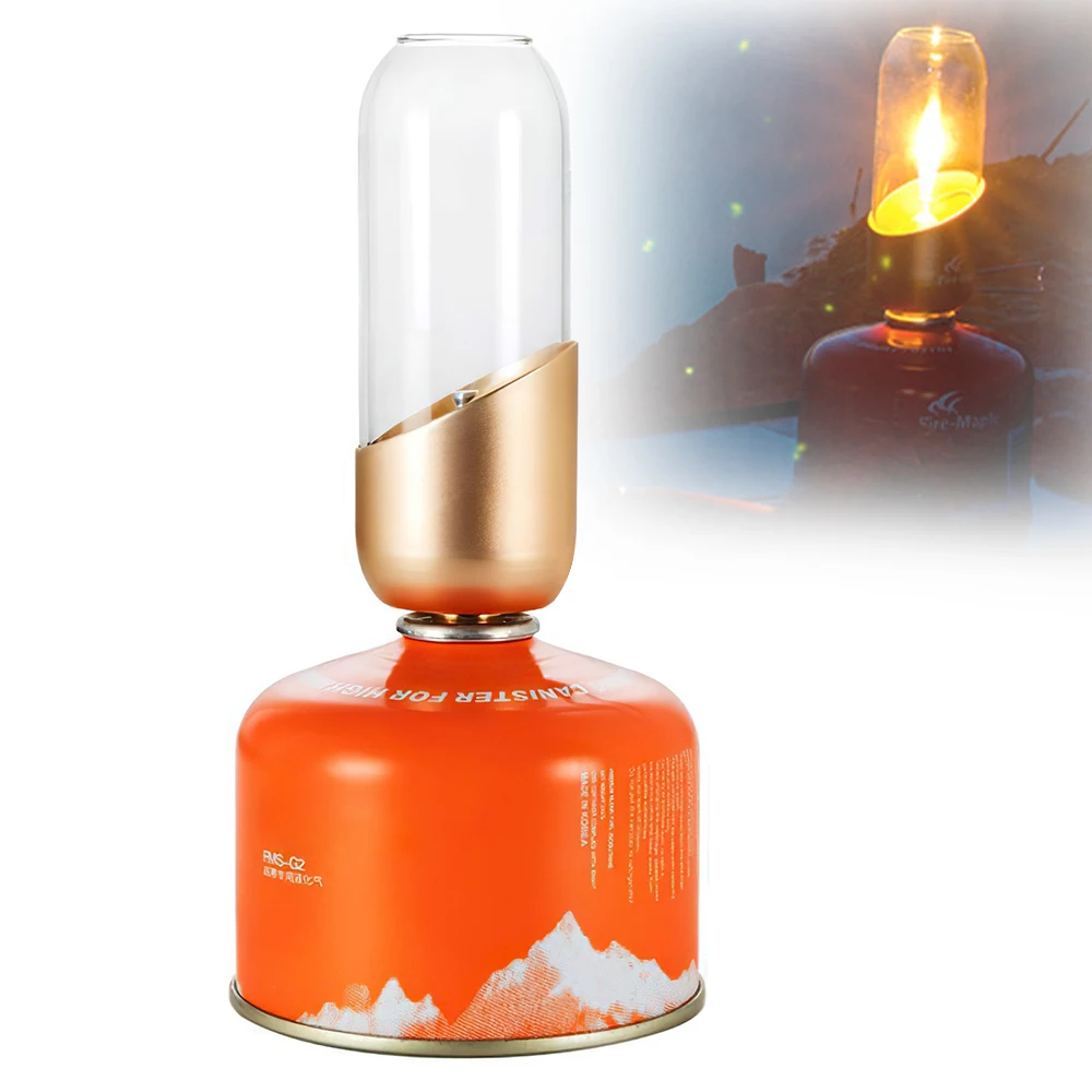 

Оранжевый газовый фонарь для кемпинга, пешего туризма, альпинизма, романтическая атмосфера, газовая лампа, регулируемая яркость, освещение ...