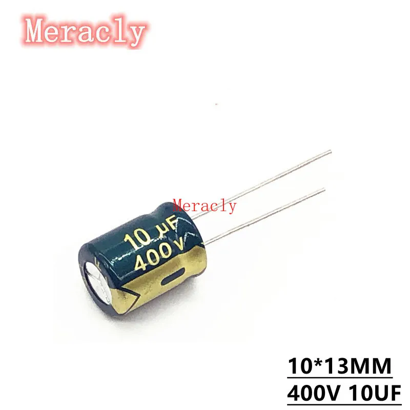 

5PCS 400V 10UF 20% High frequency low impedance electrolytic capacitor Power supply motherboard High temperature resistance