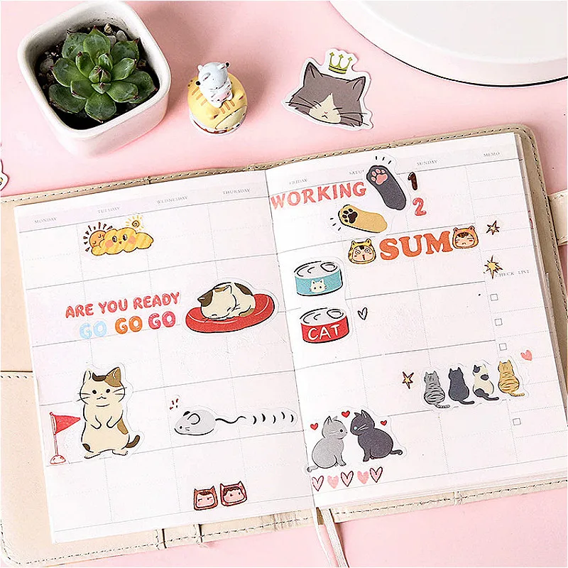2020 Новый Kawaii милые Дневник кота декоративная лента васи Скрапбукинг блеск