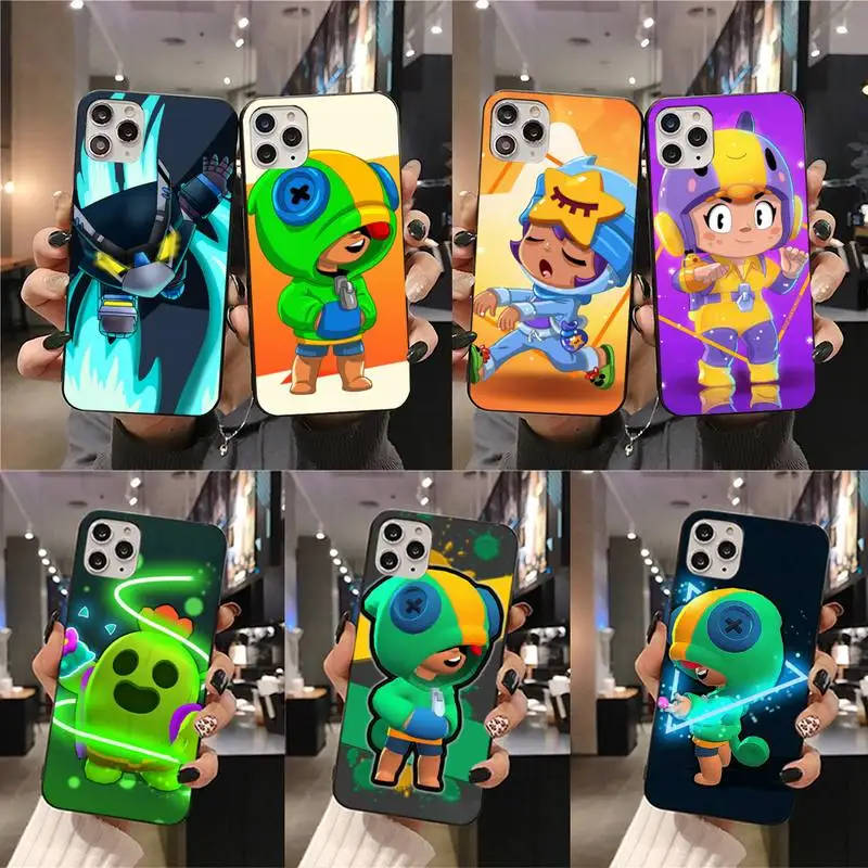 

Crow leon Spike Cute-Star-Boy Phone Case For iphone 13 12 11 Pro Mini XS Max 8 7 Plus X SE 2020 XR cover