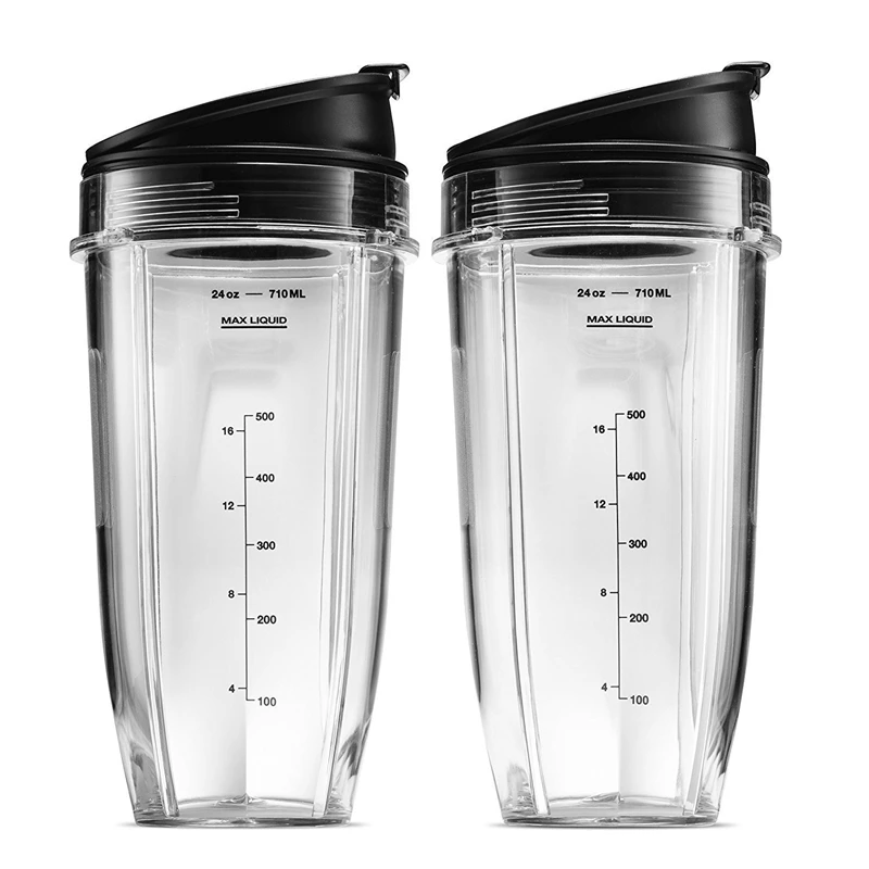 

6 Fins Extractor Blades Replacement Part with 24OZ Cups Fit for Nutri Ninja Auto IQ BL450-70