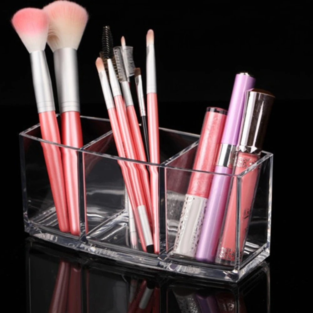 Горячая Распродажа прозрачный фотоорганайзер 3 ячейки стеллаж для хранения