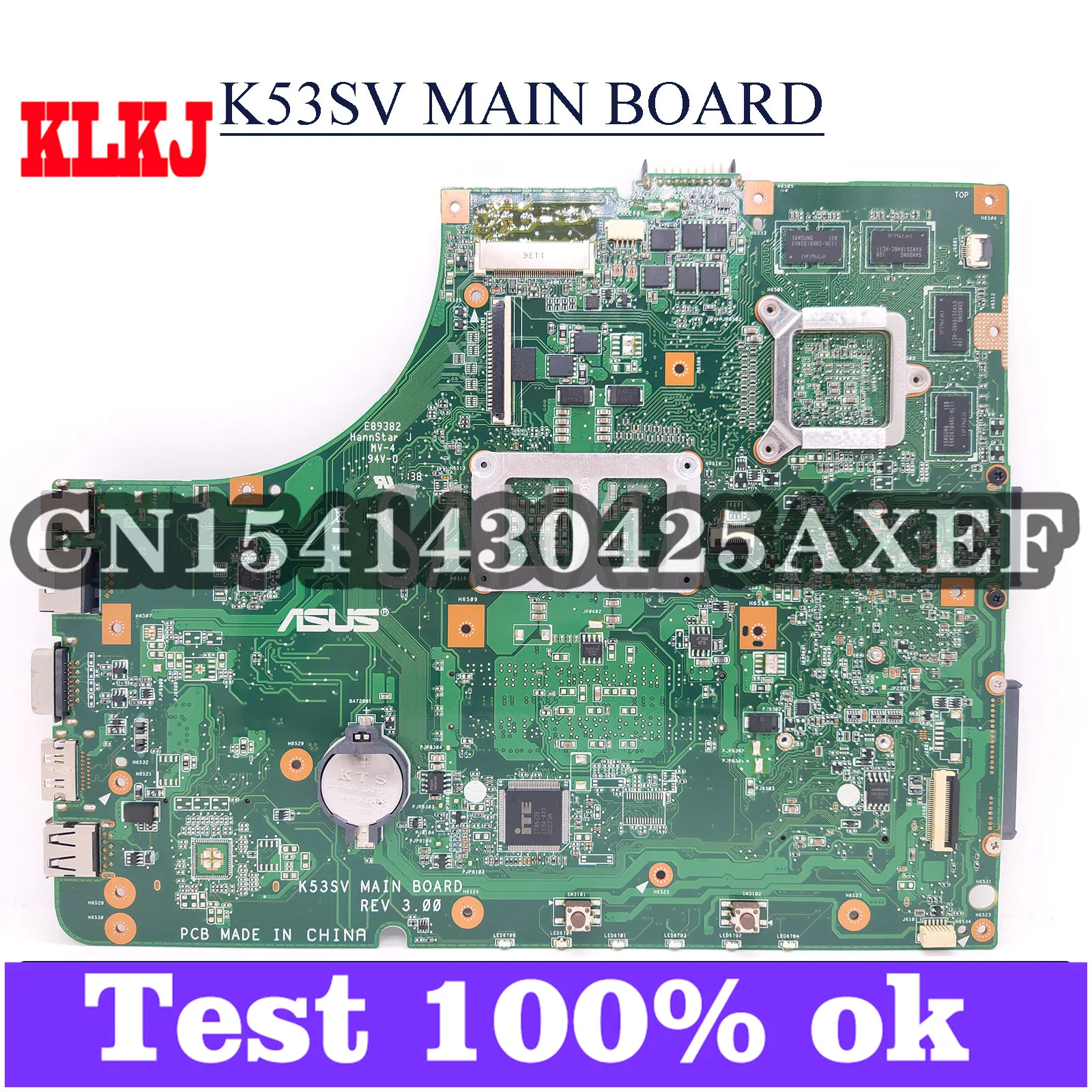 

KLKJ K53SV ASUS K53SM K53SC K53SJ P53SJ A53SJ REV2.1/2,4/3,0/3,1 GT540M
