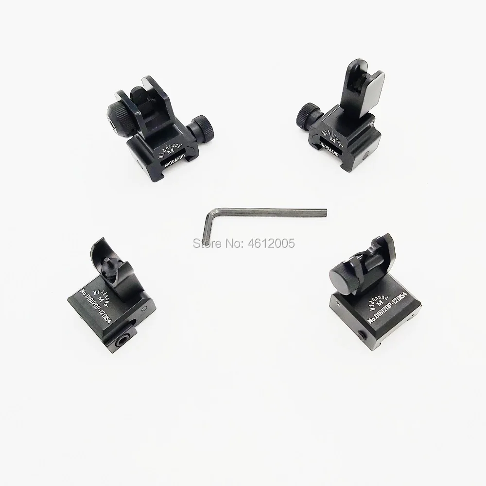 Тактический Железный плоский верхний передний и задний прицел с откидной