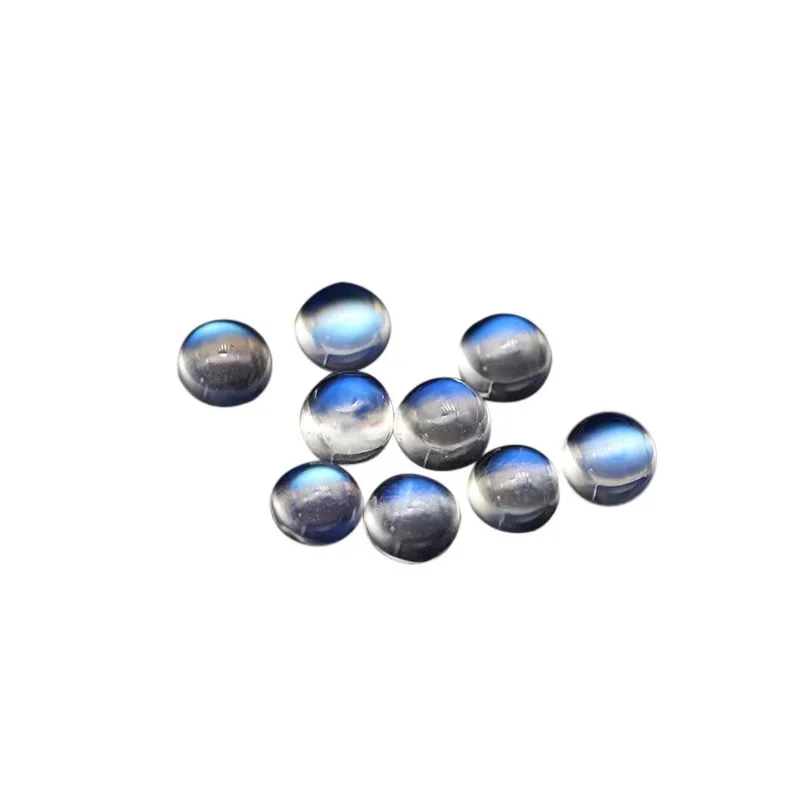 2/3/3.5/4mm Blue Moonstone Natural Gemstone round shape flat bottom beads  Jewelry inlaid with stone wholesale 2PCS/LOT