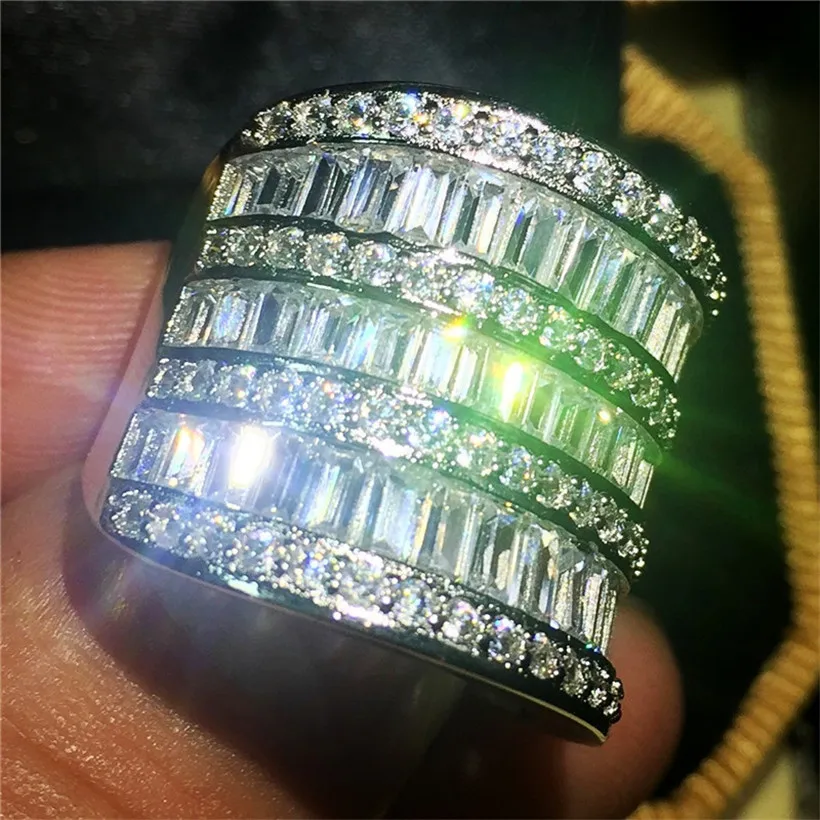 Блестящее серебряное коктейльное кольцо 925 пробы ювелирное изделие на пальце