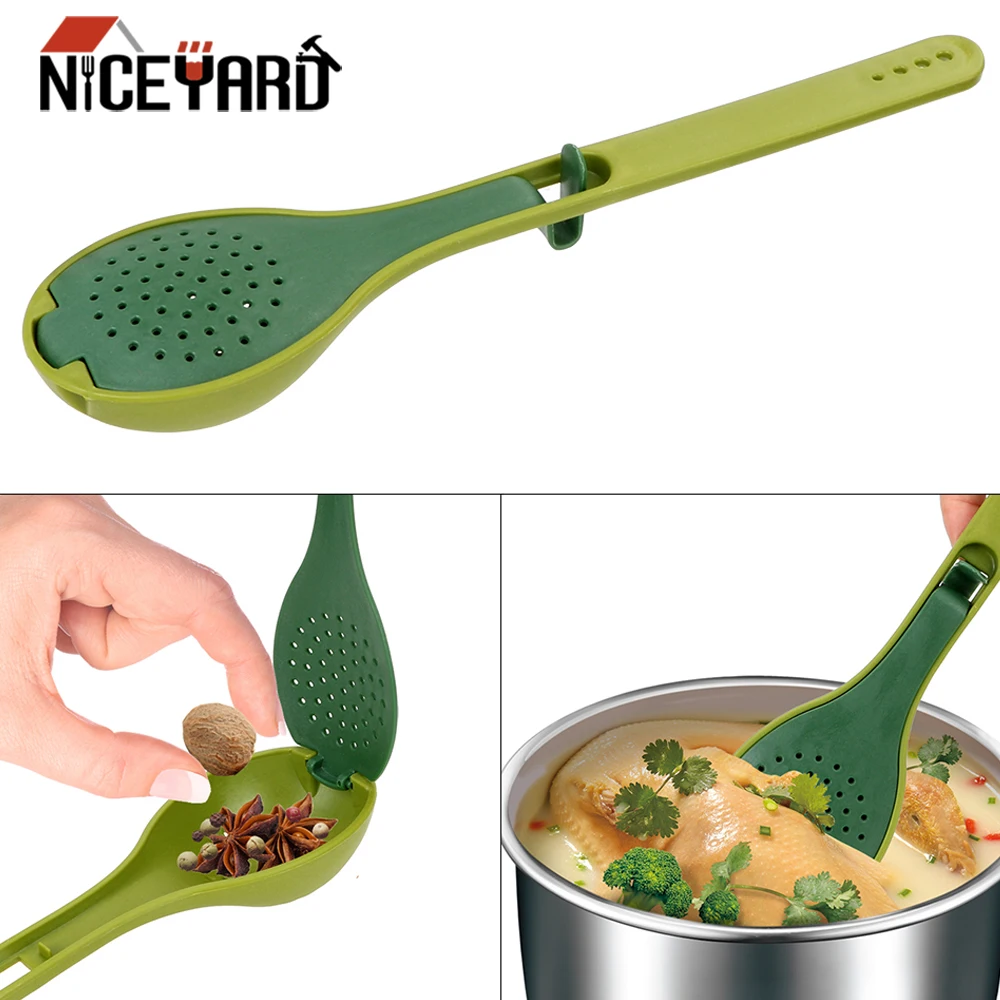 NICEYARD кухонная ложка, суповая ложка, многофункциональная, длинная ручка, пакет для специй, фильтр, ложка для приправ, вареный суп, инструмент для приготовления пищи