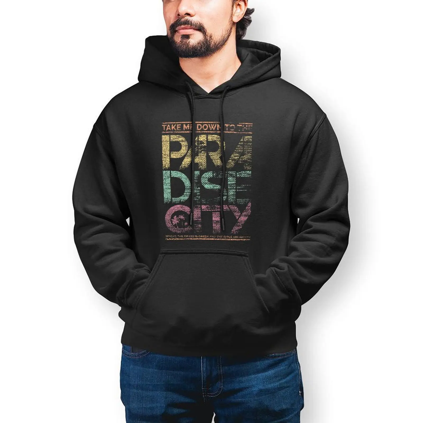 

Band Paradise City Hoodies Rock Lyric Cotton Loose Pullover Hoodie Autumn Long Sleeve Cool Hoodie Mens