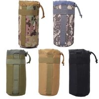 hunting water bottle bag molle system kettle pouch holder camping cycling bottle bag drawstring pouch bag for tactical backpack