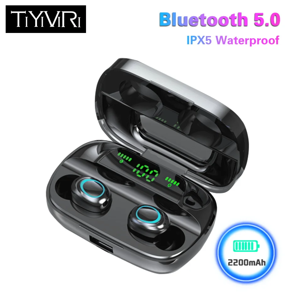 Беспроводные спортивные наушники TP02 с сенсорным управлением TWS Bluetooth 5 0 мини