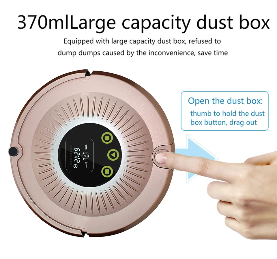 Подсолнечник Авто перезаряжаемый умный робот пылесос беспроводной 1200PA