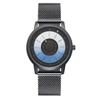 Часы Eutour магнитные для мужчин и женщин, инновационные простые кварцевые наручные, с металлическим волшебным шариком, с браслетом из нержавеющей стали