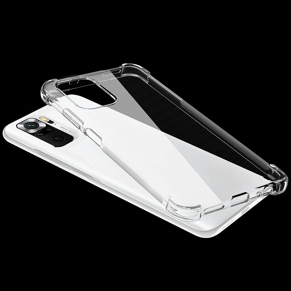 shockproof clear phone case for xiaomi redmi note 10 pro 10s 5g soft tpu phone back cover for redmi note10 pro max free global shipping