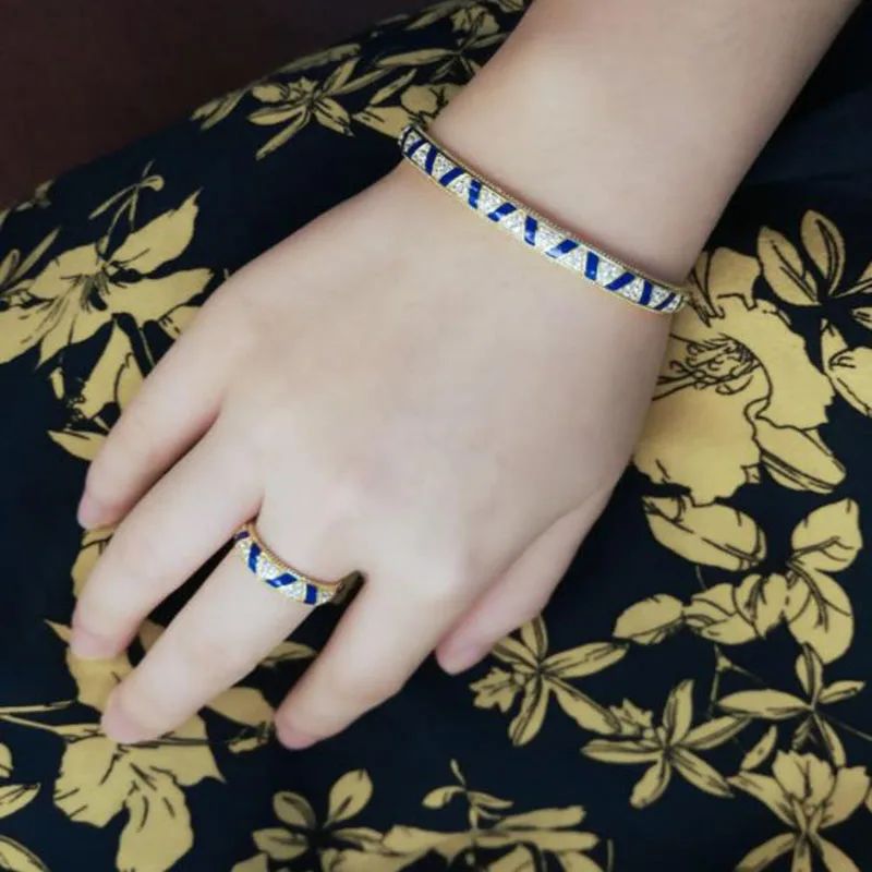 

925 Silver Pan Bracelet Creative Exotic Gem Stripe Adjustable Pan Bracelet Fit European Charm Bracelets Women Jewelry