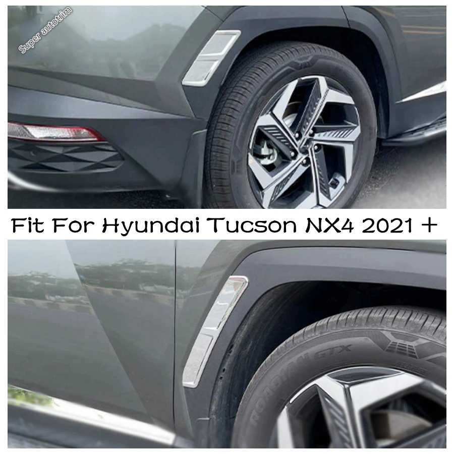 

Auto Side Vent Air Flow Fender Intake Sticker Decorative Fit For Hyundai Tucson NX4 2021 2022 ABS Exterior Parts Accessories