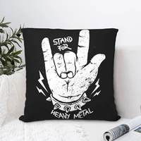 stand for heavy metal square pillowcase cushion cover creative zipper home decorative polyester throwpillow case for home simple