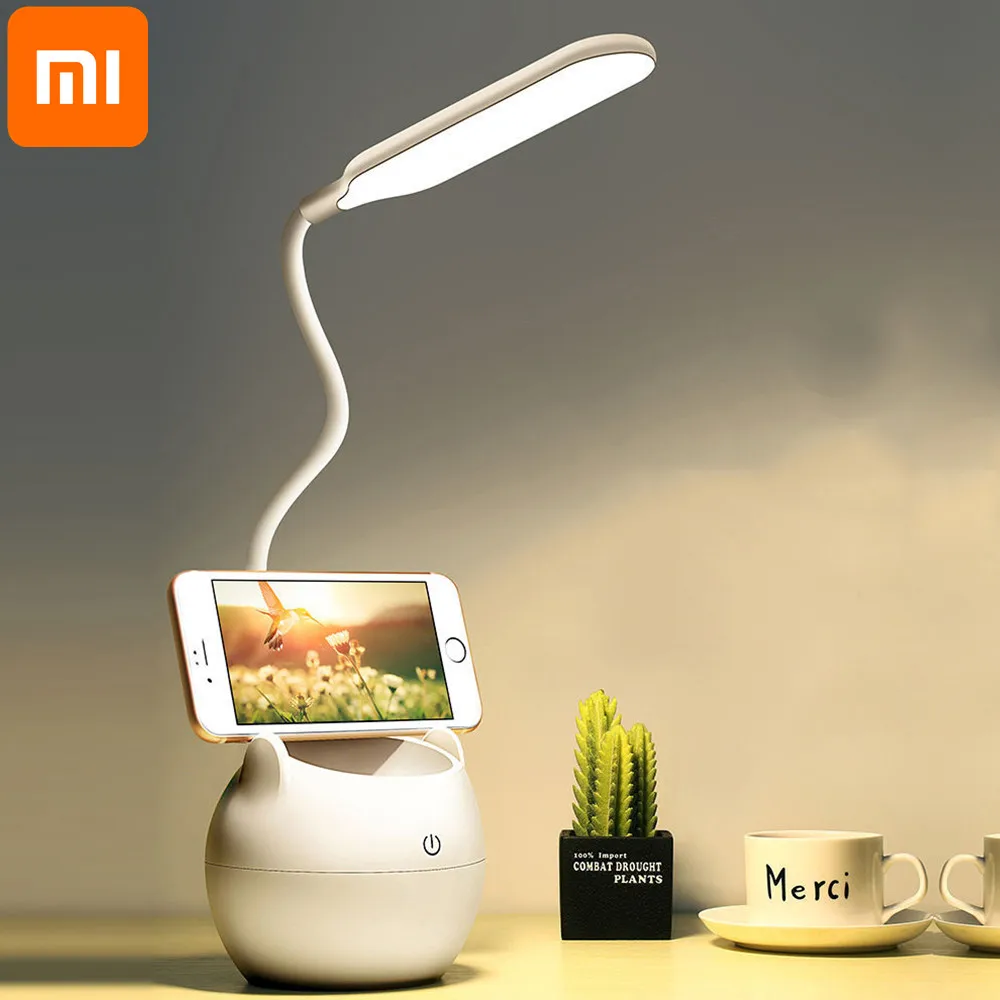 

Xiaomi 3500mAh Battery Table Lamp Led USB Rechargeable Desk Lamp Eye Protection Learning Children Bedroom Bedside Lamp
