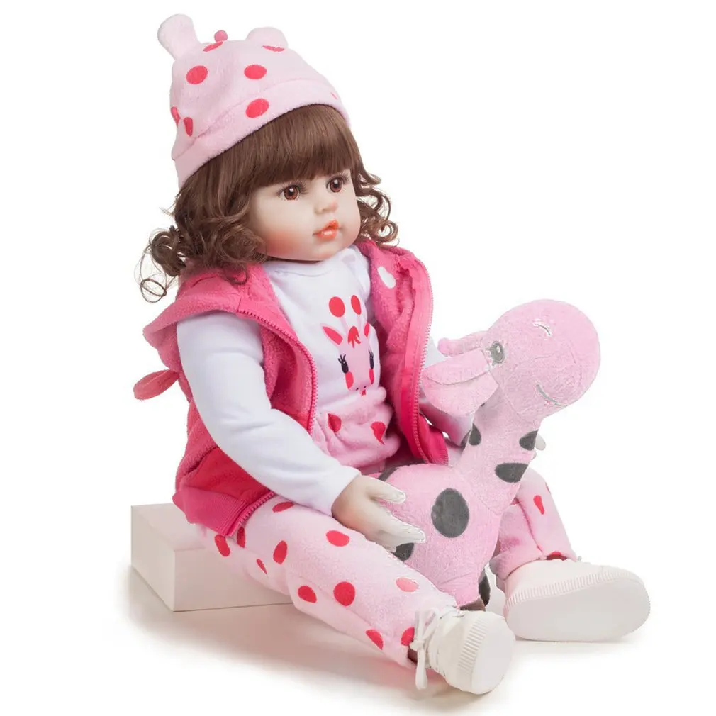 

Reborn Baby Girl Giraffe Dolls for girls Full Body Vinyl Realistic 48 cm For Kids Birthday Gift Christmas surprise Gifts