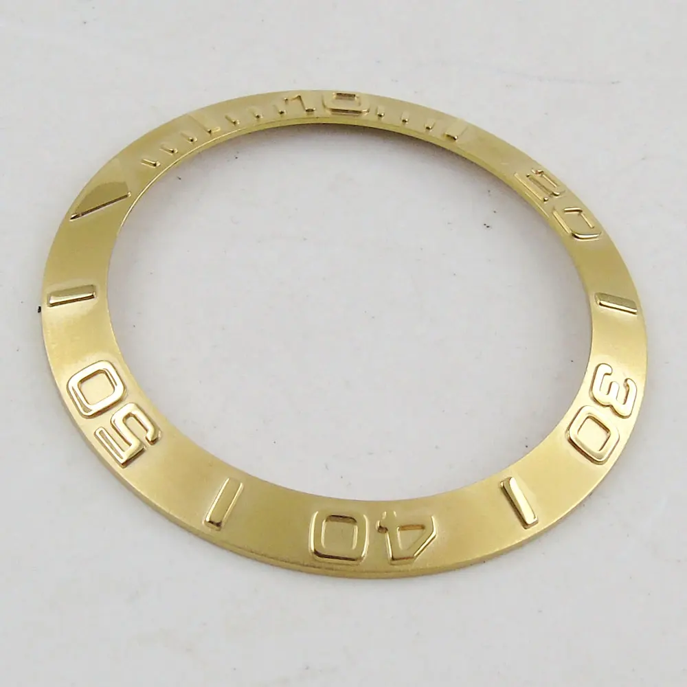 

Replacement gold Brushed Bezel Insert fit for 40MM SUB GMT Watch SKX007 7002 Ceramic