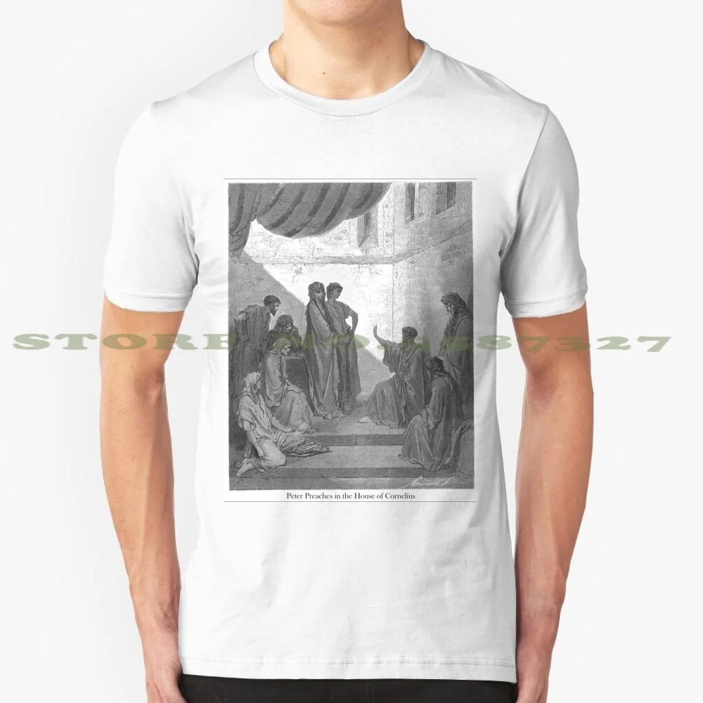 

St. Peter In The House Of Cornelius [ Acts 10 : 28 ] From The Book 'Bible Gallery' Illustrated By Gustave Dore Graphic Custom